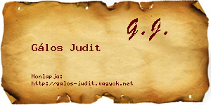 Gálos Judit névjegykártya